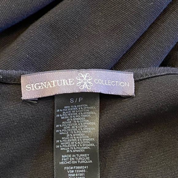 AVON Colorblock Fit and Flare Dress Red Black Sz S - Picture 4 of 4